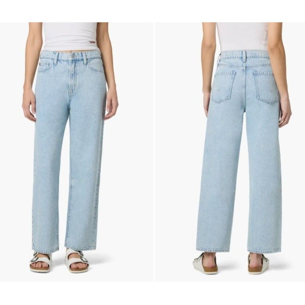 Hudson Women's Noa High Rise Straight Jeans Size 32 Light Wash Ankle NWT